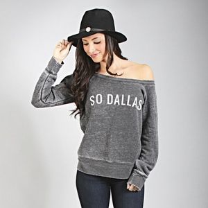 Charlie Southern: "So Dallas" Grey Sweatshirt